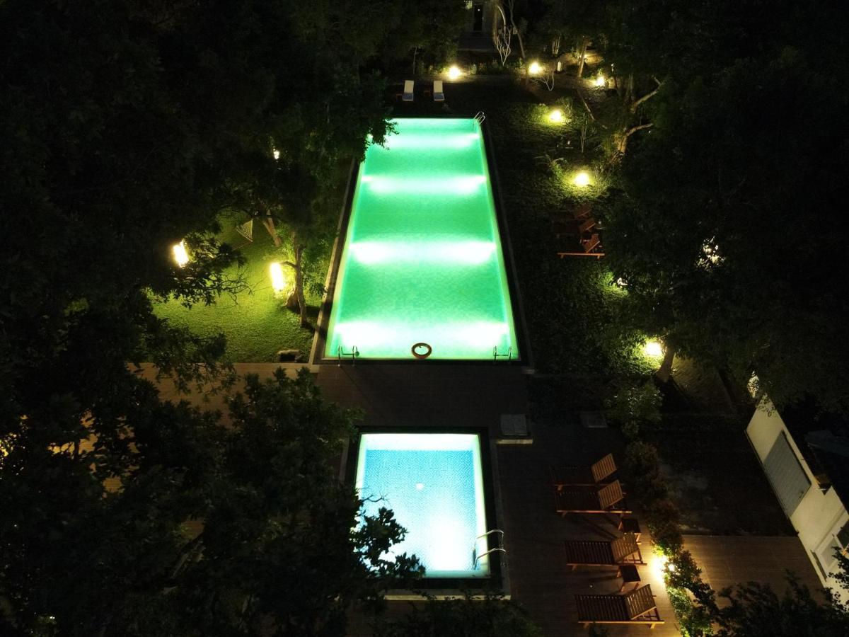 Nivadoo Resort Sigiriya Dış mekan fotoğraf The swimming pool at night